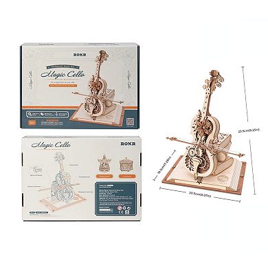 Diy 3d Music Box Puzzle Magic Cello 199pcs