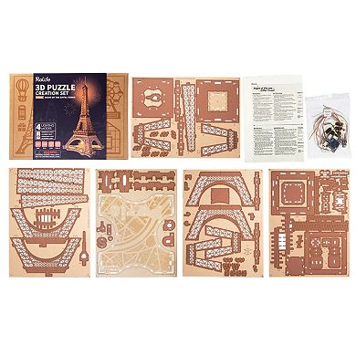 Diy 3d Puzzle Night Of Eiffel Tower 164pcs
