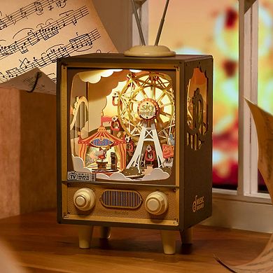 Diy 3d Music Box Puzzle Sunset Carnie 174pcs