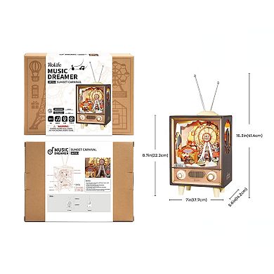 Diy 3d Music Box Puzzle Sunset Carnie 174pcs