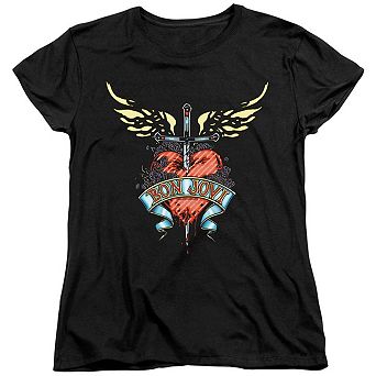 Bon Jovi Daggered Short Sleeve Womens Tee