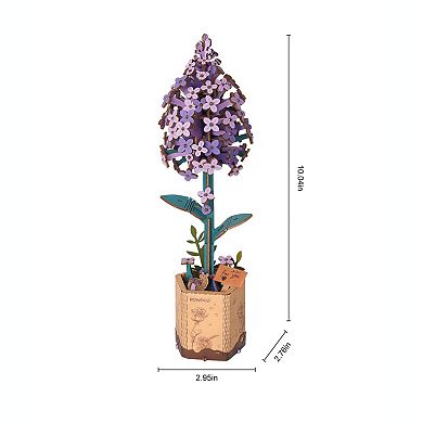 Diy 3d Wood Puzzle Lilac 154pcs