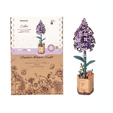 Diy 3d Wood Puzzle Lilac 154pcs