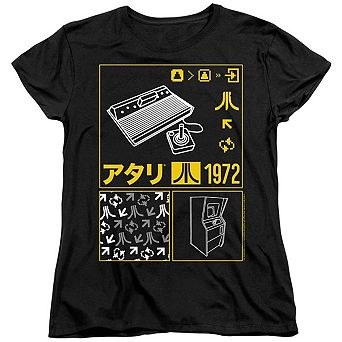 Atari Kanji Squares Short Sleeve Women´s Tee