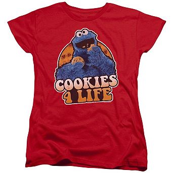 Sesame Street Cookies 4 Life Short Sleeve Womens Tee