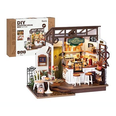 ドールハウス　ハンドメイド1/12　NO.83 Diy 3d House Puzzle No17 Cafe 183pcs