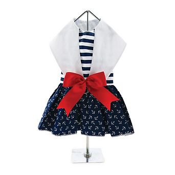Doggie Design Nautical Dog Dress With Matching Leash