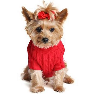 Doggie Design Dog Cable Knit 100% Cotton Sweater
