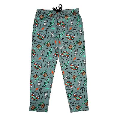 Men's The Mandalorian Grogu Pajama Top & Pajama Bottom Set