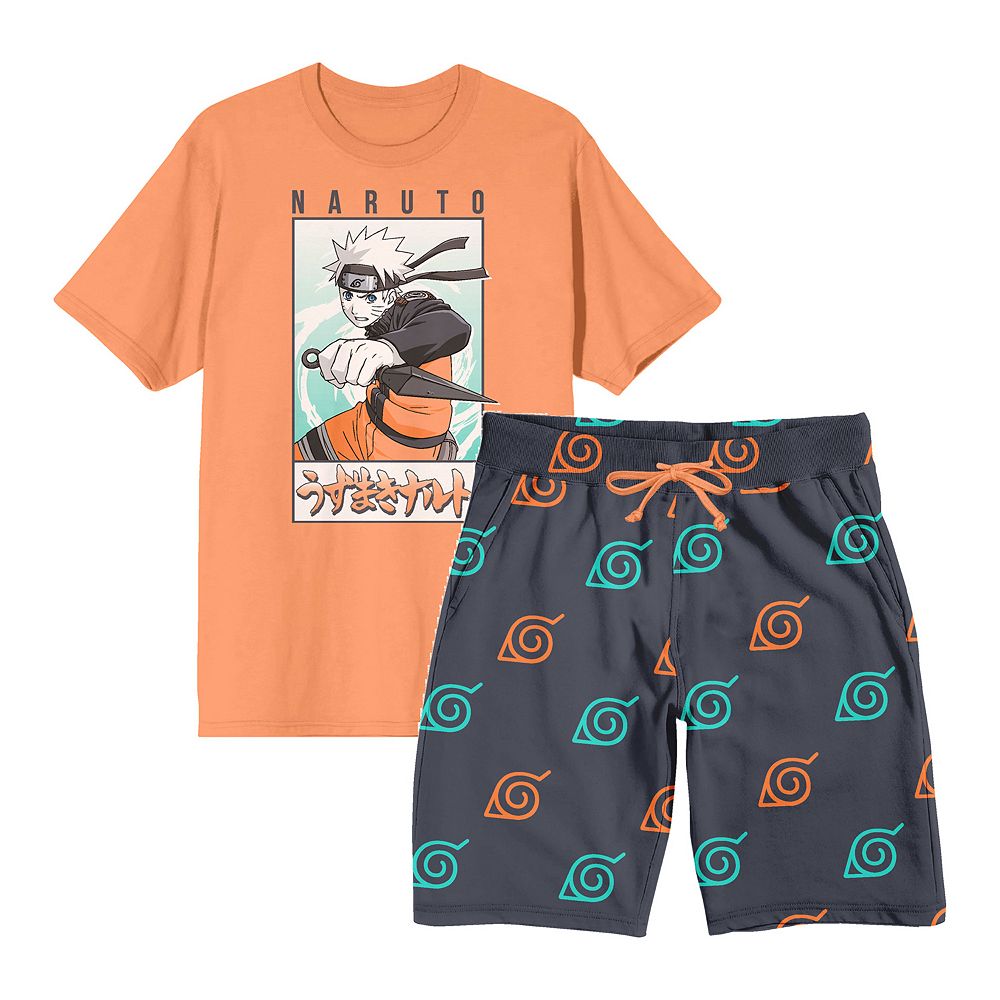 Men's Naruto Classic Pajama Top & Pajama Bottom Set