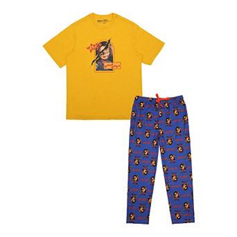 Men's Chucky Character Pajama Top & Pajama Bottom Set