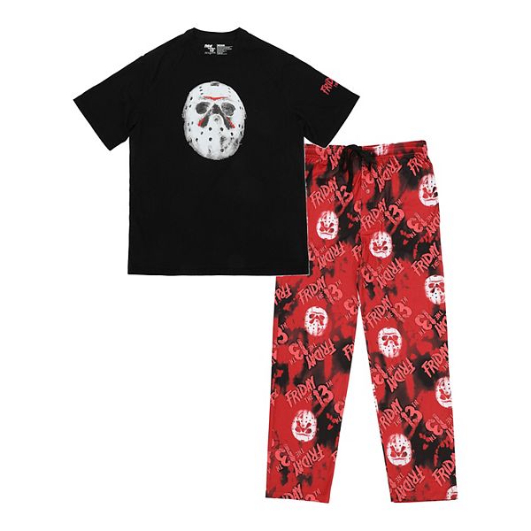 Men's Friday The 13th Jason Pajama Top & Pajama Bottom Set