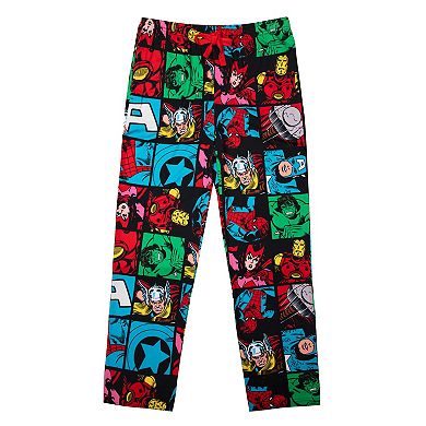 Men's Marvel Comic Pajama Top & Pajama Bottom Set