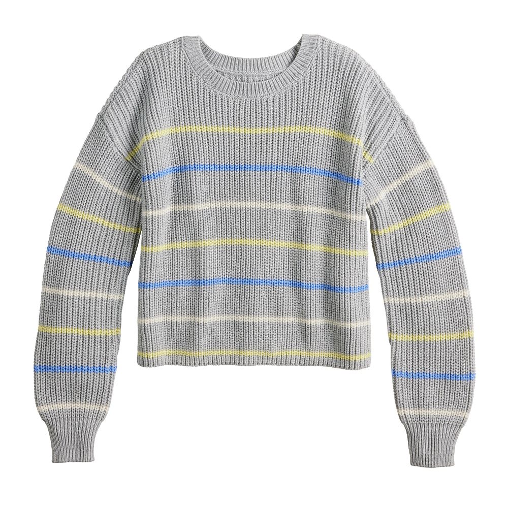 Long Sleeve Satin Patterned Regular Sweater ber23y7106