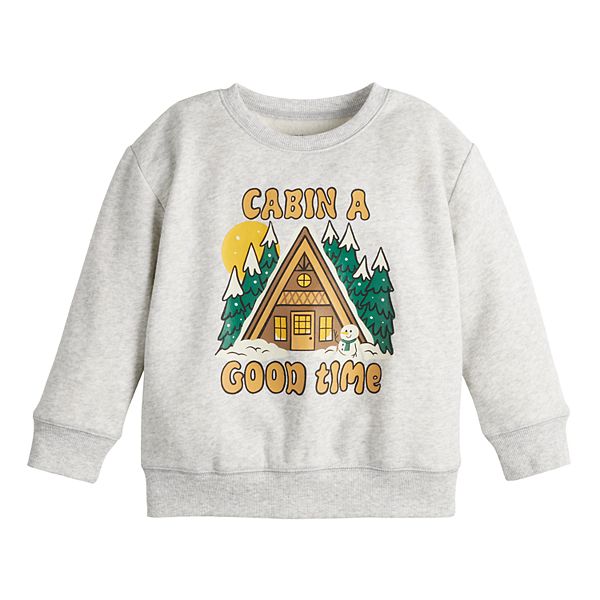 Baby & Toddler Boy Jumping Beans® Fleece Holiday Graphic Sweatshirt - Cabin A Good Time (2T)