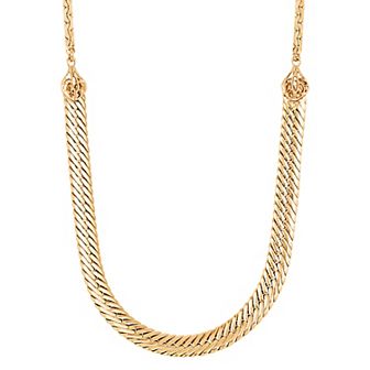 1928 Gold Tone Fancy Swag Chain Necklace