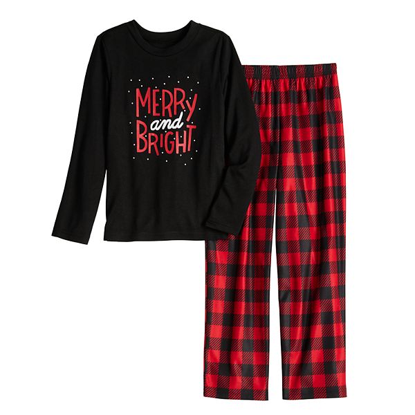 Kids 4-20 Jammies For Your Families® Merry & Bright Buffalo Plaid Top & Bottoms Pajama Set - Buffalo Check (4-5)