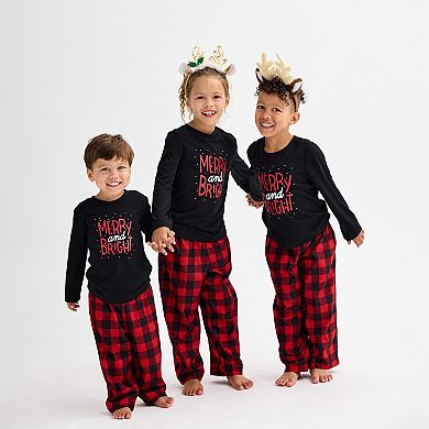 Kids 4-20 Jammies For Your Families® Merry & Bright Buffalo Plaid Top & Bottoms Pajama Set