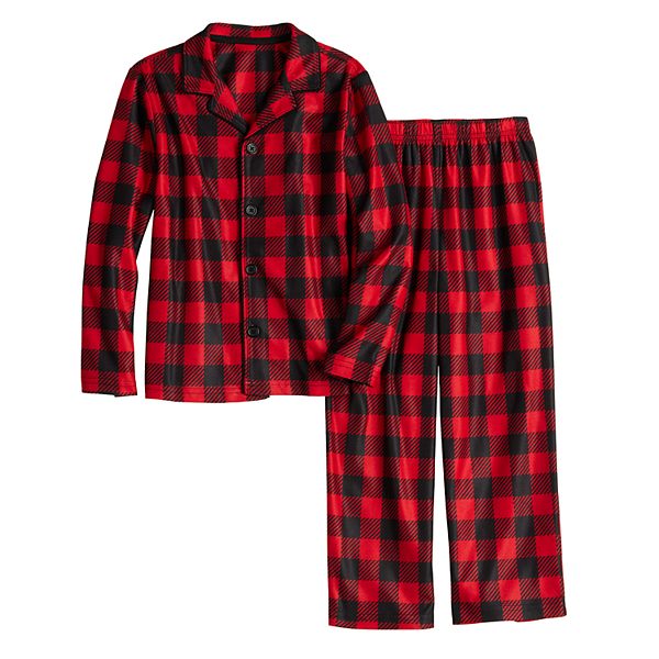 Kids 4-14 Jammies For Your Families® Merry & Bright Buffalo Plaid Notch ...
