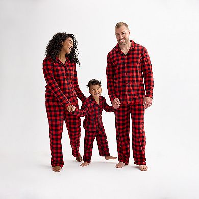 Kids 4-14 Jammies For Your Families® Merry & Bright Buffalo Plaid Notch Top & Bottoms Pajama Set