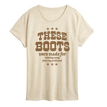 Women's Boots Made For Running Graphic Tee