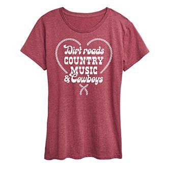 Women's Dirt Roads Country Music Cowboys Graphic Tee