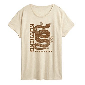 Women's Snake Nothing To Mess With Graphic Tee