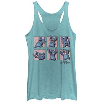 Disney's Lilo & Stitch Wacky Poses Stitch Tri-Blend Racerback Graphic Tank Top
