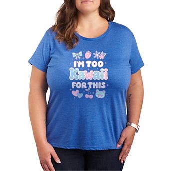 Plus Size I'm Too Kawaii For This Graphic Tee