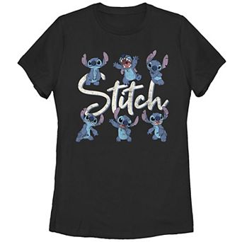 Disney's Lilo & Stitch Funny Poses Stitch Juniors' Graphic Tee