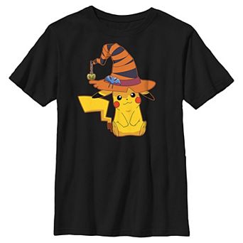 Boys Pokemon Pikachu Wearing Witch Hat Graphic Tee