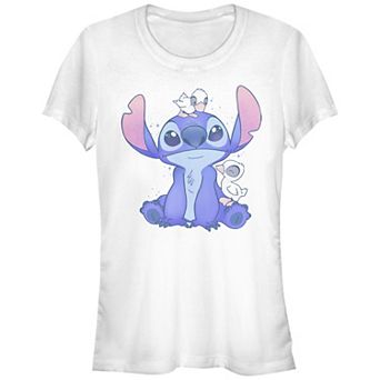 Disney's Lilo & Stitch Cute Ducklings Hanging With Stitch Graphic Tee