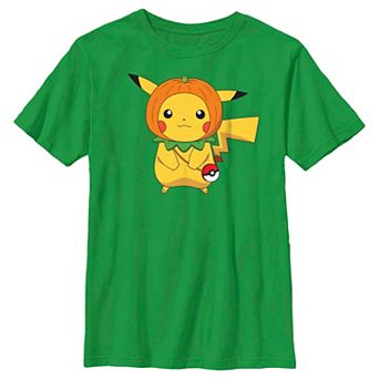 Boys Pokemon Pikachu Pumpkin Hat Graphic Tee