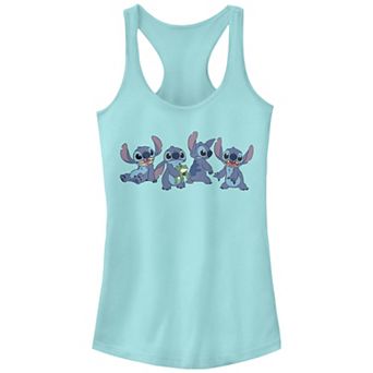 Disney's Lilo & Stitch Four In Line Stitch Racerback Graphic Tank Top