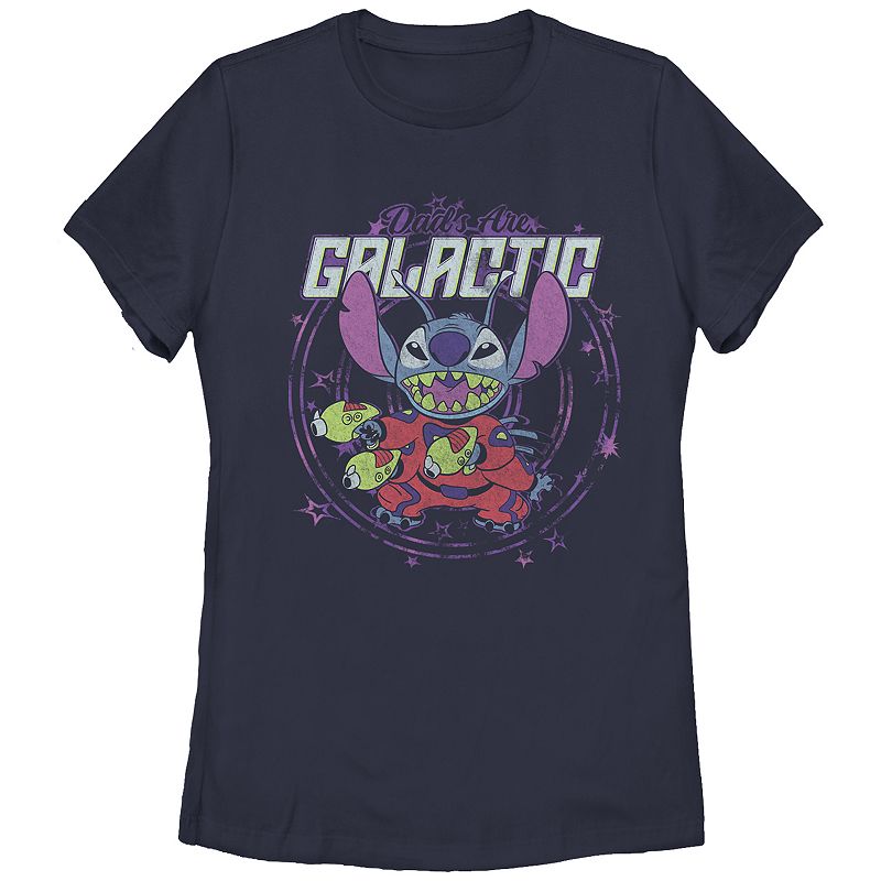 Disney's Lilo & Stitch Dads Are Galactic Stitch Graphic Tee, Girl's, Size: XL, Blue