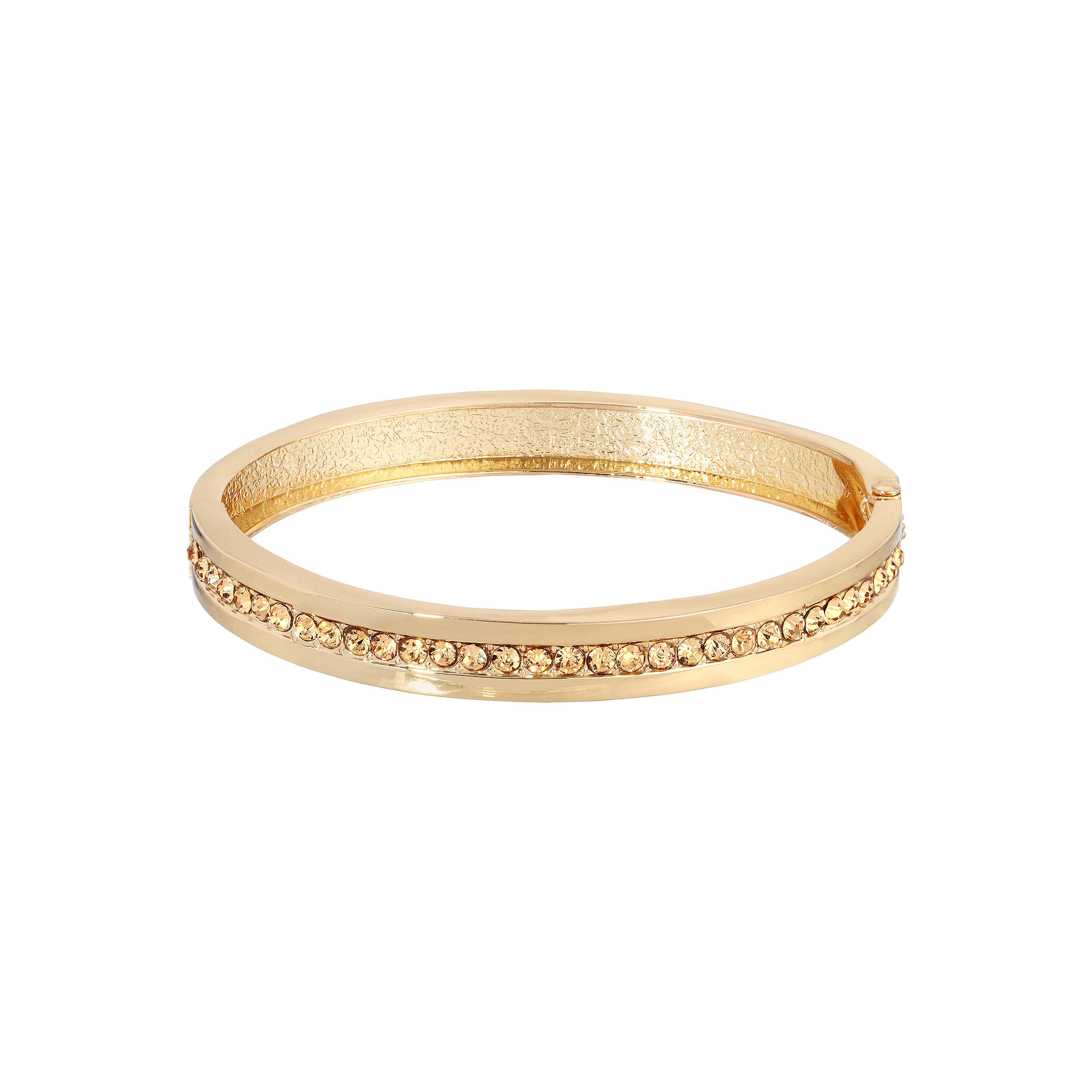 1928 Crystal Bangle Bracelet, Womens, Beige
