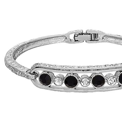 1928 Crystal Thin Bangle Bracelet