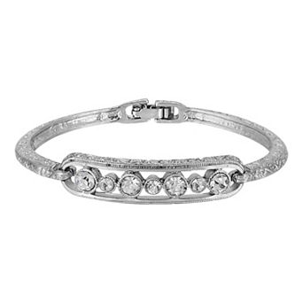 1928 Crystal Thin Bangle Bracelet