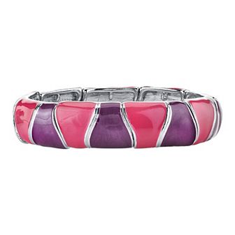 1928 Two Color Enamel Stretch Bracelet