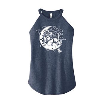 Juniors' Cowgirl Moon High Neck Tank Top