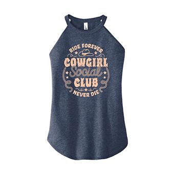 Juniors' Cowgirl Social Club High Neck Tank Top