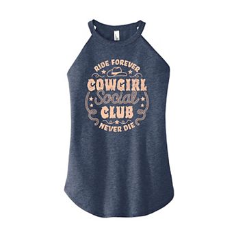 Juniors' Cowgirl Social Club High Neck Tank Top