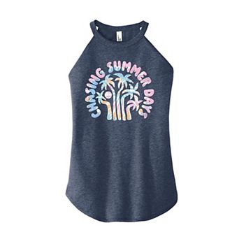 Juniors' Chasing Summer Days High Neck Tank Top