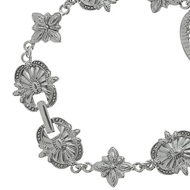 1928 Silver Tone Tailored Link Bracelet