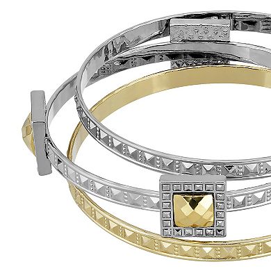 1928 Two Tone 3-piece Bangle Set