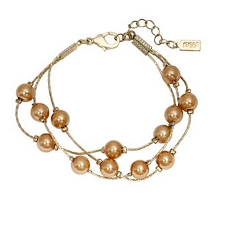 1928 3-Row Glass Bead Illusion Bracelet