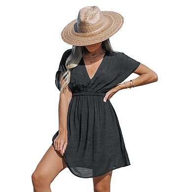Women's Cupshe Dolman Sleeve Swim Cover-Up Dress
