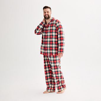 Big & Tall Jammies For Your Families® Jingle Bell Rock Notch Pajama Top & Pajama Bottoms Set