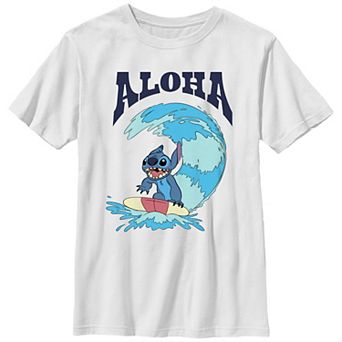 Disney's Lilo & Stitch Surfing Excited Stitch Boys Graphic Tee