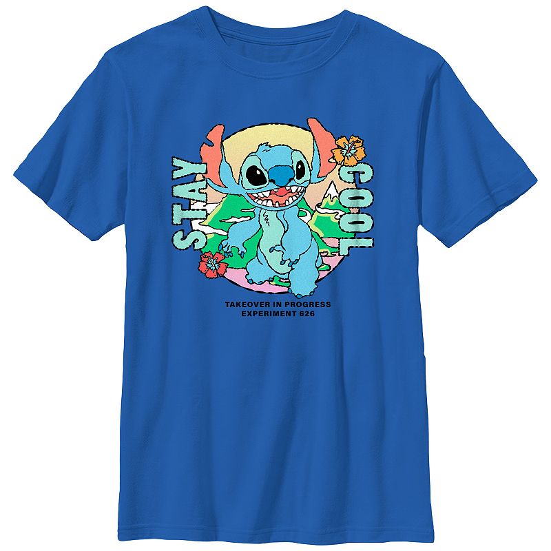 Disney's Lilo & Stitch Stay Cool Stitch Boys Graphic Tee, Boy's, 